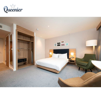 Personnalisé design moderne bois massif chambre d’hôtel meubles ensembles standard supérieur et appartement chambres