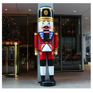 Hot Christmas Decoration Nutcracker Candle Holder Resin Crafts Statue For Home Living Decorative