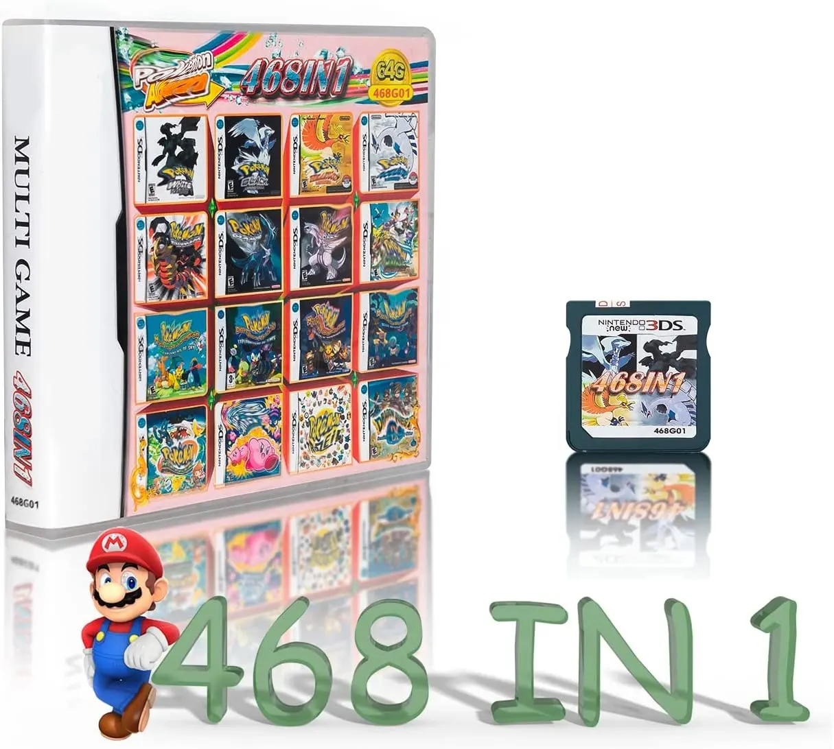 Cartouche vidéo 468-en-1 DS, cartes de jeu nds 2ds, carte de jeu pour Poke mon Album