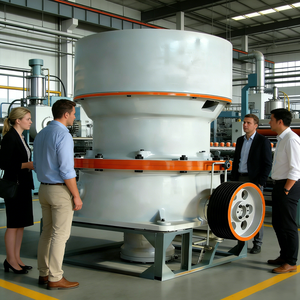 Concasseur à cône hydraulique monocylindre Lian Ying série CS, contrôlé par PLC, à entraînement par engrenages, pour le concassage de pierres et de minerais, <span class=keywords><strong>215</strong></span>-515t/h - Product Image 2