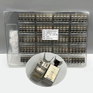 Cat6a Cat7 Cat8 <strong>RJ45</strong> <strong>Connector</strong> Shielded with Cable Holder for Big OD Cable Crimping Tool Set - Product Image 1