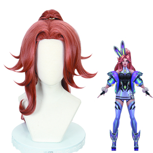 Vente en gros <span class=keywords><strong>LOL</strong></span> Miss Fortune Perruque Cosplay 70cm de Long Rouge Brun Ligue des Légendes Anime Perruque Synthétique Queue de Cheval Cheveux Peluca - Product Image 1