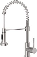 Robinet de salle de bain monotrou sans contact, rotation à 360°, douchette extractible, robinet de douche, cartouche céramique, acier inoxydable chromé
