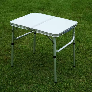 Yüksekliği ayarlanabilir katlanır açık bahçe hafif piknik kamp masası alüminyum taşınabilir büyük piknik masası masa piknik seti - Product Image 3