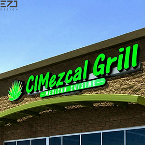 Световая вывеска EZD на заказ для магазина, ресторана, наружная светодиодная вывеска для бизнеса, объемные буквы, вывеска для ресторана - Product Image 1