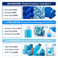Bleu Acide Soluble dans l'Eau 9, Bleu Brillant FCF, Erioglaucine CAS 3844-45-9 pour Colorant Biologique, Tracant d'Eau, Détergent