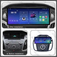 Kit de tableau de bord pour autoradio, écran de navigation 12,3 pouces, cadre pour FORD 2013-2017 Kuga, kit de câbles, boîte Canbus, panneau de voiture