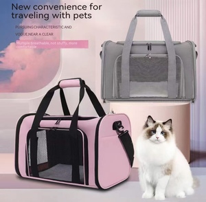 Accompany <span class=keywords><strong>IT</strong></span> Borsa per gatti portatile a tracolla con bottone, grande capacità, traspirante, in tessuto Oxford ecologico - Product Image 2