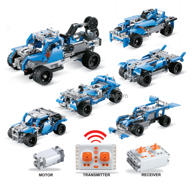 60 in 1 RC Engineering STEM Block Kit with Motor Science Learning Robotic Truck Remote Control Electric Block Gift for Teenagers