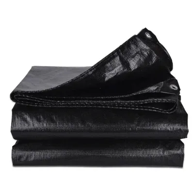 Waterproof Outdoor Eco-Friendly Fabric black PE Tarpaulin for Tent Material