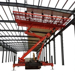 Custom 8T Heavy Duty Aerial Work Platform Reverse Ceiling Type 39m Hydraulic Lift with Motor Gearbox <b>for</b> High Rise Building - Product Image 1