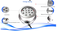 CE ROHS Zertifiziertes 12/24 Volt 27W Weißes LED-Poollicht IP68 Bewertet Einbau-Unterwasserleuchte 316L Edelstahl für Außenbereich Dimmbar