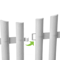 Nueva valla pequeña de plástico blanco para exteriores, valla decorativa de partición de empalme libre rústica