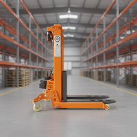 Chariot élévateur portable d'usine, petite taille, hauteur de levage 1,2/1,6 m, capacité de charge 300 kg, pneus en polyuréthane, électrique, détachable
