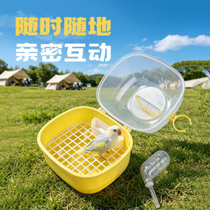 Cage à oiseaux panoramique transparente, sac de transport portable, cage à oiseaux décorative pour perruches, pour usage extérieur. - Product Image 5