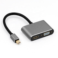 Câble convertisseur Mini DP vers HDTV+VGA, adaptateur 4K HD pour carte graphique d'ordinateur portable vers moniteur TV projecteur