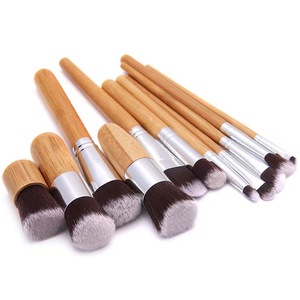 11pcs Diamond Bamboo Kabuki Makeup Brush Set Synthetic Hair for Concealer Lip and Face Makeup - Product Image 2