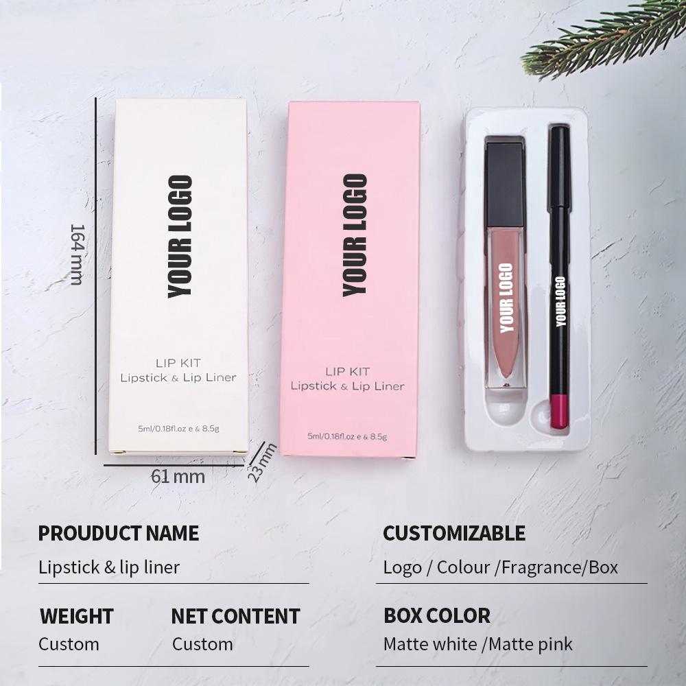 lip liner lipstick gloss combo