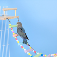Plateforme de balançoire pour perroquet, pont suspendu, structure d'escalade, perchoir, accessoires pour cage à oiseaux, bois écologique, durable, pour les canaris