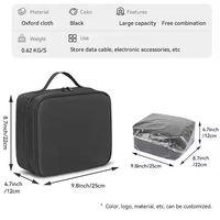Gadget de voyage avec logo personnalisé mallette de rangement pour accessoires électroniques sac de transport boîte d'organisation de câble portable