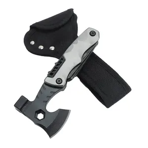 11-in-1 Alça de Alumínio EDC Multi Ferramenta Machado Hatchet Hammer para Outdoor Camping Survival