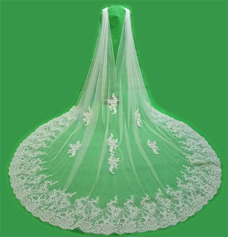 Di cerimonia nuziale del capo Mantello Bianco Avorio Tulle Lungo Da Sposa di Cerimonia Nuziale Del Capo velo Delle Donne Avvolge Scialle di Modo involucri nuziali