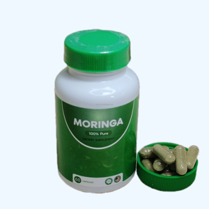Suplemen Herbal kapsul daun Moringa hijau makanan Super mendukung metabolisme untuk dewasa - Product Image 2