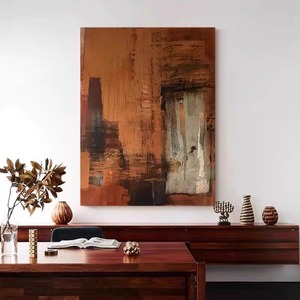 Wholesale Minimalist Abstract Canvas <strong>Print</strong> Painting Heavy Texture <strong>Neutral</strong> Wall Art for Hotel Villa Decor - Product Image 1