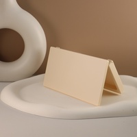 Palette de maquillage rectangulaire personnalisée Yuecai à 2 compartiments, étui compact duo pour fard à joues et illuminateur, avec miroir, emballage personnalisé