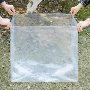 カスタマイズされたロゴ大型透明防水防塵フィルムプラスチックPEパレットカバーバッグ