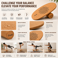 Planche d'équilibre en bois pour enfants et adultes, planche d'entraînement à l'équilibre, noyau en bois naturel, entraîneur de stabilité pour l'entraînement à domicile