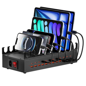 <span class=keywords><strong>Cargador</strong></span> <span class=keywords><strong>de</strong></span> Teléfono Móvil y Tableta, 24 Puertos, <span class=keywords><strong>Cargador</strong></span> Rápido <span class=keywords><strong>de</strong></span> Escritorio con 12 Puertos <span class=keywords><strong>USB</strong></span> <span class=keywords><strong>C</strong></span> y 12 Puertos <span class=keywords><strong>USB</strong></span> A para Uso Escolar - Product Image 6
