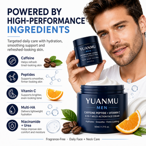 Routine de soin de la peau <span class=keywords><strong>anti</strong></span>-âge, <span class=keywords><strong>anti</strong></span>-rides, hydratant quotidien pour hommes, crème visage 6-en-1 pour hommes - Product Image 3