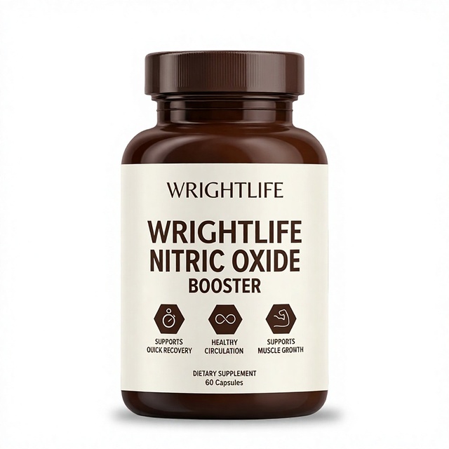Nitric Oxide Booster Herbal Supplement Capsules L-arginine L-citrulline Ginseng Muscle Growth Circulation Adult Use 60