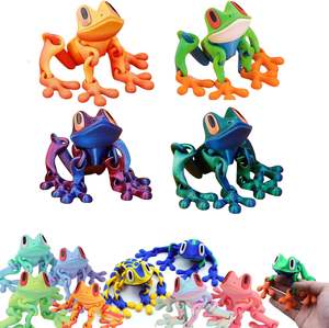 Imanes de nevera de plástico articulados impresos en 3D con forma de rana al por mayor - Juguetes unisex de Animal Crossing de PLA personalizados en color/tamaño para exportación a granel - Product Image 2