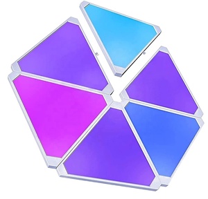 Hot bán sản phẩm thông minh tam giác RGB nhịp điệu phiên bản 6 hoặc 9 Gói Làm việc với Alexa LED Tường tấm ánh sáng - Product Image 1