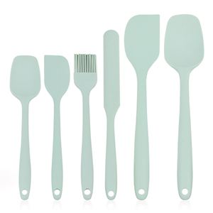 Juego de Utensilios de Cocina de Silicona Integrada de 6 Piezas, Color Crema, Herramientas para Repostería, Incluye Brocha para Aceite y Espátula - Product Image 4