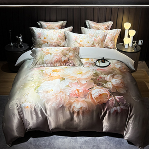 Juego de Ropa de Cama de 4 Piezas Estilo <span class=keywords><strong>PALACE</strong></span>, Cómodo, 300 Hilos, 100% Poliéster, Ecológico, Transpirable, para Todas las Estaciones, Superventas - Product Image 2