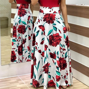 Vestido Maxi Elegante con Estampado de Flores, Estilo Patchwork, Informal, para Mujer, Verano, Falda Tipo Paraguas, Moda, Vestido Maxi Ajustado - Product Image 5