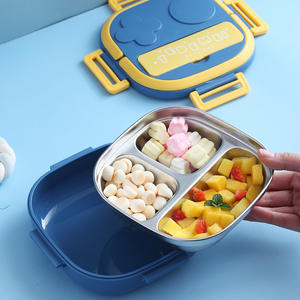 Boîte à lunch portable en acier inoxydable 304 pour pique-nique, camping, enfants, étudiants, conteneur alimentaire, boîte bento - Product Image 3
