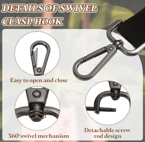 Accesorios de hardware para bolsos, hebillas, ganchos para correas de bolsos, cerraduras de hardware desmontables, hebillas de correa de bolsa de metal, hebillas de correa para mochila. - Product Image 3