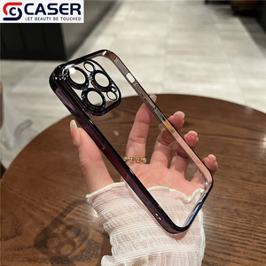 <span class=keywords><strong>Coque</strong></span> de téléphone PC transparente en gros <span class=keywords><strong>pour</strong></span> <span class=keywords><strong>iPhone</strong></span> 17 16 15 14 étanche et antichoc avec un design de cadre coloré - Product Image 5