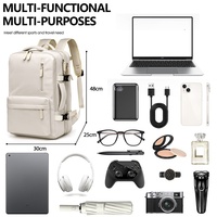 Sac à dos unisexe personnalisé pour ordinateur portable avec port USB - Tissu Oxford imperméable et durable - Doublure en polyester - Conception pour usage professionnel, extérieur et loisirs