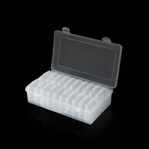 Transparent Plastic Jewelry Storage <b>Box</b> 5.5cm Square Compartments 20-Pack Organizers For Small Items - Product Image 1