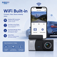 SIBOYI 2.0 İnç IPS Ekran 4K Ultra HD 3 Kanallı Araç Kamerası Dahili WiFi Araç DVR Kaydedici Geniş Açılı Kamera Sürüş İçin