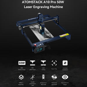 Stock DE LA UE <span class=keywords><strong>ATOMSTACK</strong></span> Master <span class=keywords><strong>50W</strong></span> Grabador láser de enfoque fijo Ultrafino 0,08mm Punto Metal Vidrio Capacidad de grabado fuera de línea - Product Image 2