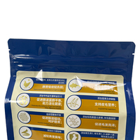 Emballage de nourriture pour chien de 15kg avec impression personnalisée Sac en mylar en feuille d'aluminium Odeur étanche à l'humidité Fond plat pour pochette supérieure à fermeture éclair pour nourriture