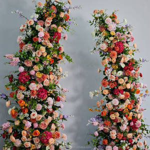 Dekorasi Pernikahan Gapura Bunga Latar Belakang Gaya Pedesaan Fotografi Acara Upacara Bunga Buatan untuk Pernikahan - Product Image 4