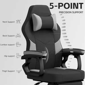 Silla <span class=keywords><strong>de</strong></span> juegos <span class=keywords><strong>de</strong></span> carreras ergonómica con respaldo alto extensible con reposabrazos deslizantes y soporte lumbar <span class=keywords><strong>para</strong></span> sala <span class=keywords><strong>de</strong></span> estar y uso <span class=keywords><strong>de</strong></span> computadora - Product Image 2