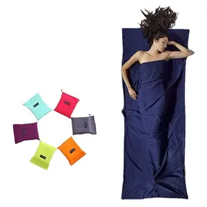 Respirável portátil Sleeping Bag Liner Sleeping Bag Turismo Mat Camping Outdoor Sleeping Bag Set Hotel Room Liner Anti-sujo